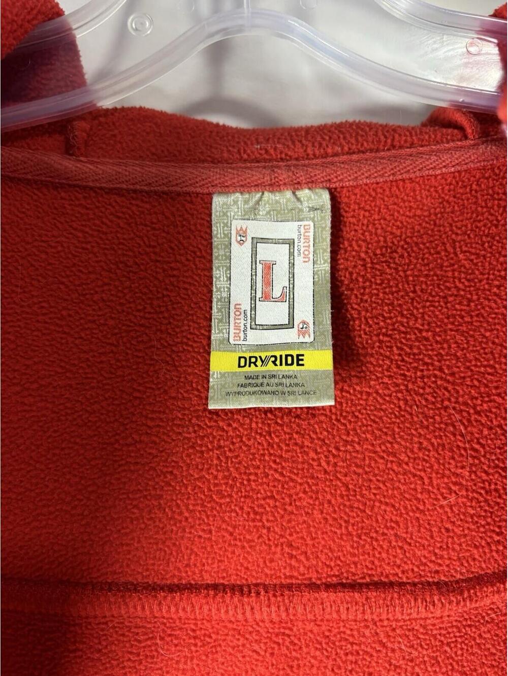 Burton Dry ride Hoodie Red Men's Large Full Zip Read - Picture 9 of 15